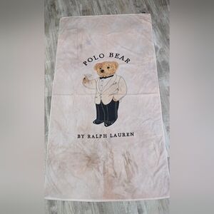 Vintage Ralph Lauren Polo Bear Martini Tuxedo Beach Towel